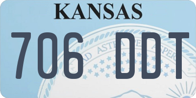 KS license plate 706DDT