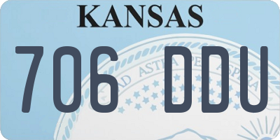 KS license plate 706DDU