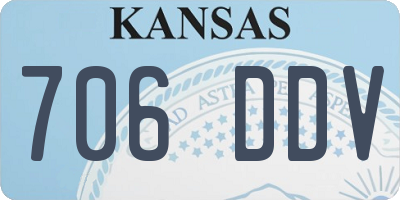 KS license plate 706DDV