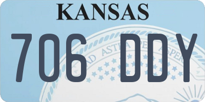 KS license plate 706DDY