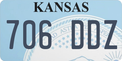 KS license plate 706DDZ