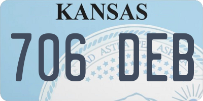 KS license plate 706DEB