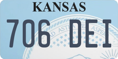 KS license plate 706DEI