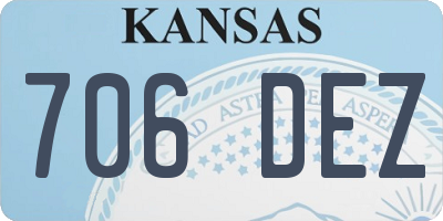 KS license plate 706DEZ