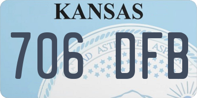 KS license plate 706DFB