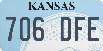 KS license plate 706DFE
