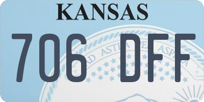 KS license plate 706DFF