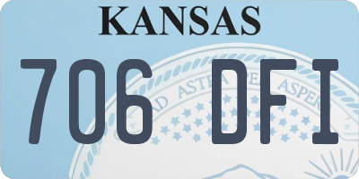 KS license plate 706DFI