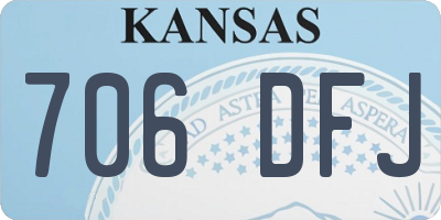 KS license plate 706DFJ