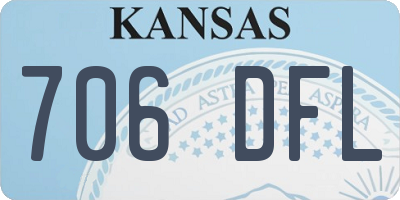KS license plate 706DFL