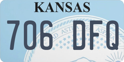 KS license plate 706DFQ