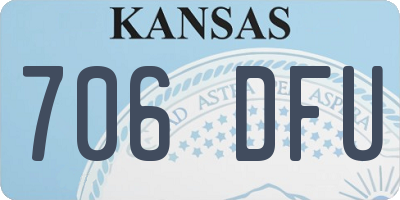 KS license plate 706DFU