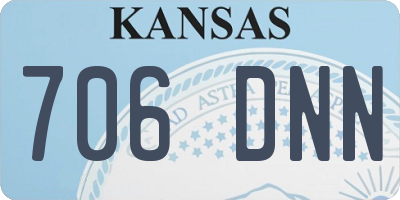 KS license plate 706DNN