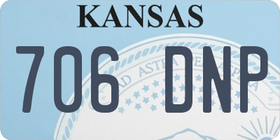 KS license plate 706DNP