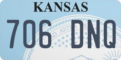 KS license plate 706DNQ