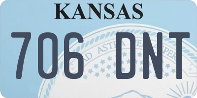 KS license plate 706DNT
