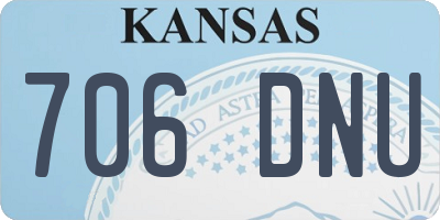 KS license plate 706DNU