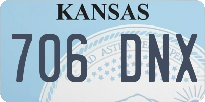 KS license plate 706DNX