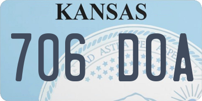 KS license plate 706DOA