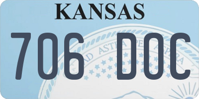 KS license plate 706DOC
