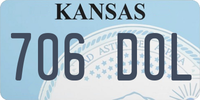 KS license plate 706DOL