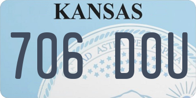 KS license plate 706DOU