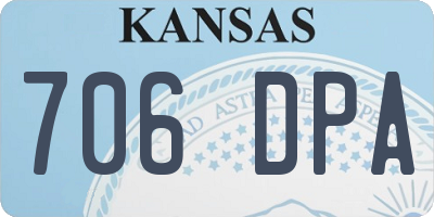 KS license plate 706DPA