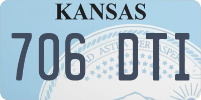 KS license plate 706DTI