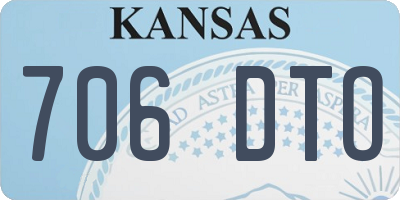 KS license plate 706DTO