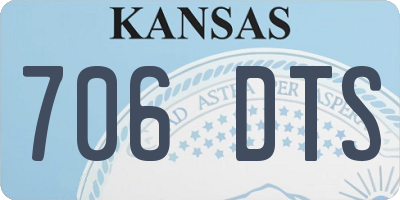 KS license plate 706DTS