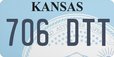 KS license plate 706DTT