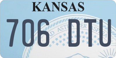 KS license plate 706DTU