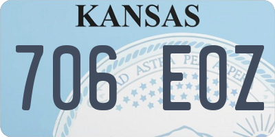 KS license plate 706EOZ