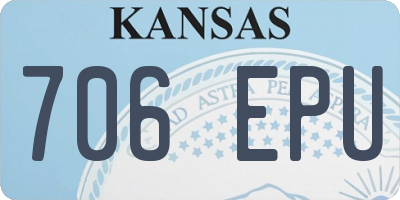 KS license plate 706EPU