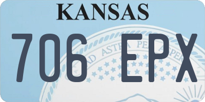 KS license plate 706EPX