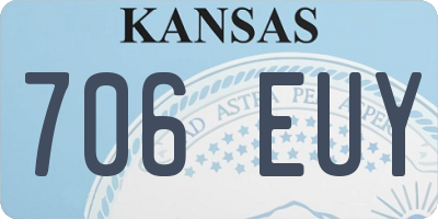 KS license plate 706EUY