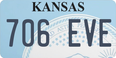KS license plate 706EVE