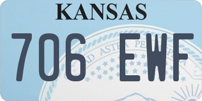 KS license plate 706EWF