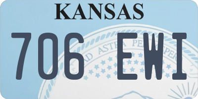 KS license plate 706EWI