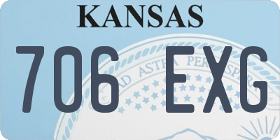KS license plate 706EXG