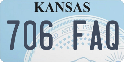 KS license plate 706FAQ