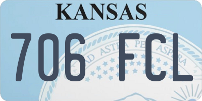 KS license plate 706FCL