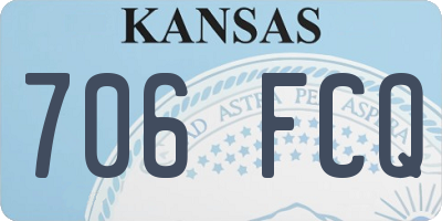 KS license plate 706FCQ