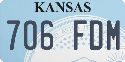 KS license plate 706FDM