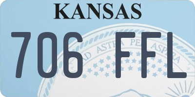 KS license plate 706FFL