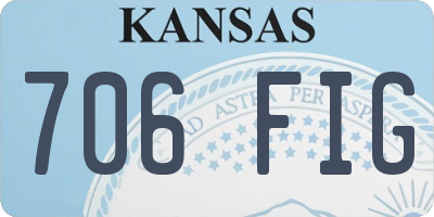 KS license plate 706FIG