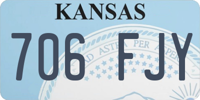 KS license plate 706FJY