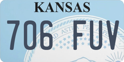 KS license plate 706FUV