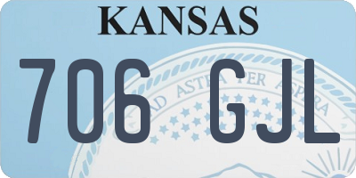 KS license plate 706GJL