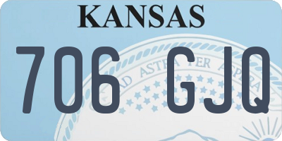 KS license plate 706GJQ